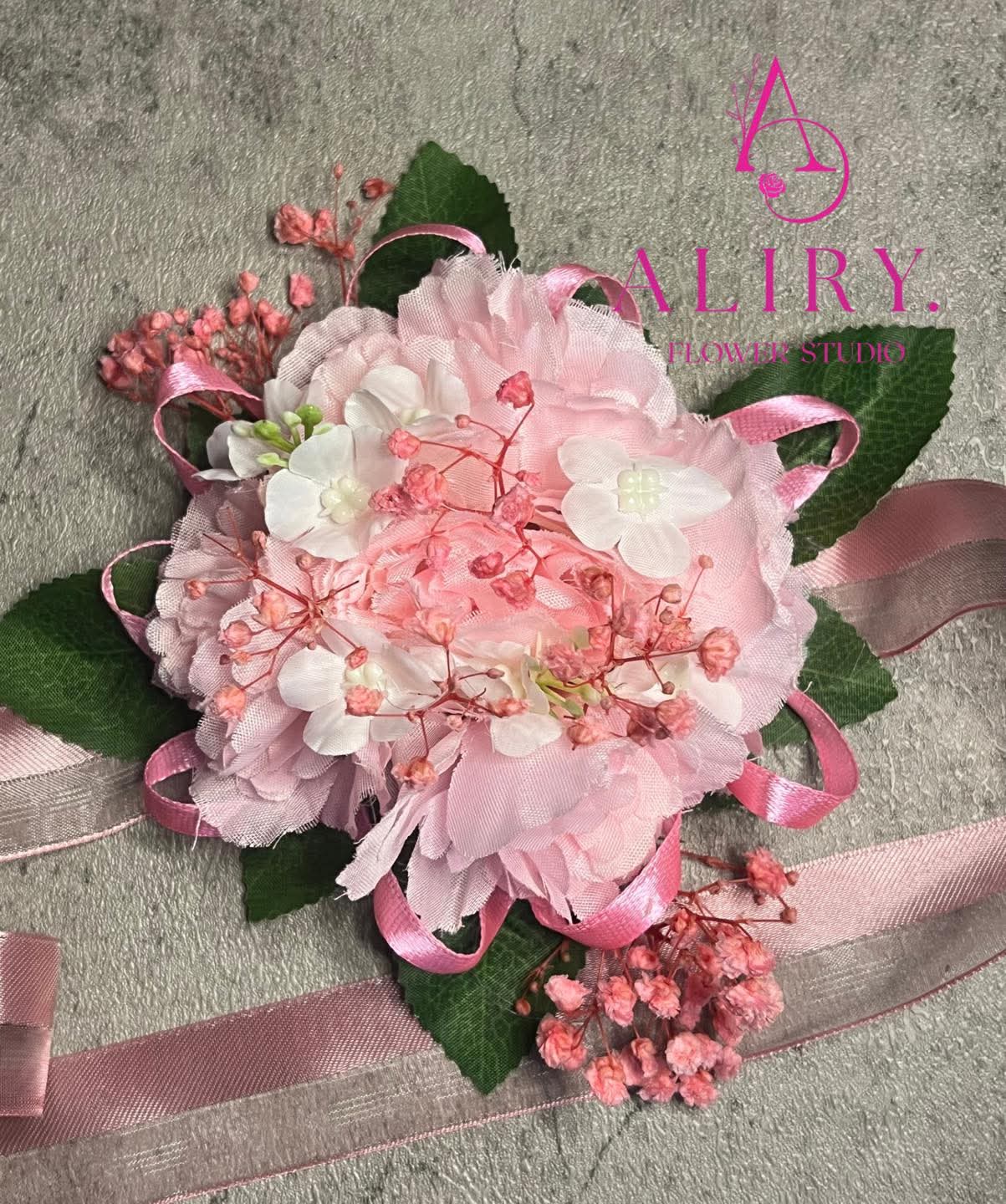Wrist Corsage & Boutonniere Set